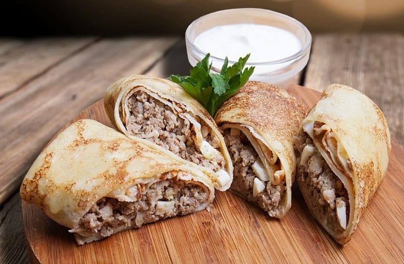 БЛИНЫ С МЯСОМ