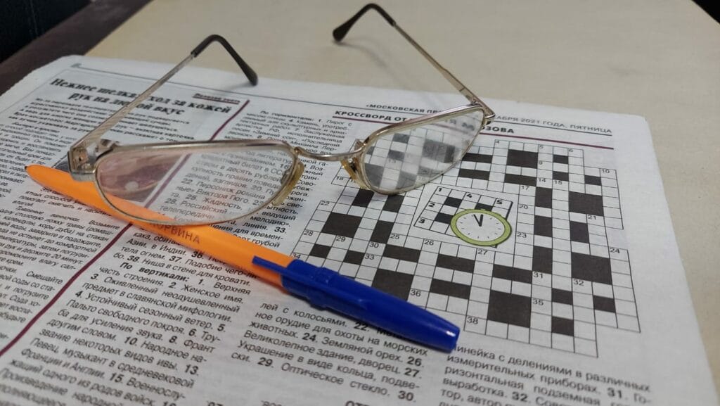 Crossword, crossword birthday.  Photo by Anastasia Shiryaeva