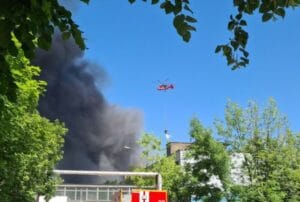 пожар, пожарный вертолет