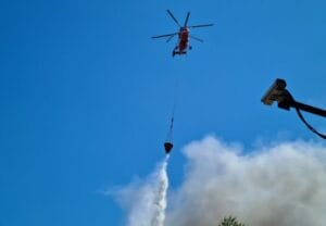 пожар, пожарный вертолет