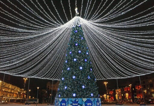 Новый год полсветка Москва празник 2023 Фото Михаила Ковалёва