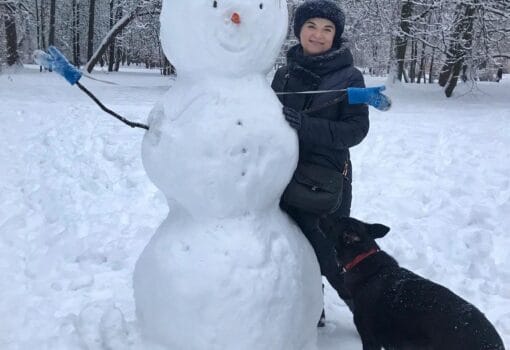 дача, снеговик, зима, фото Алина Фёдорова