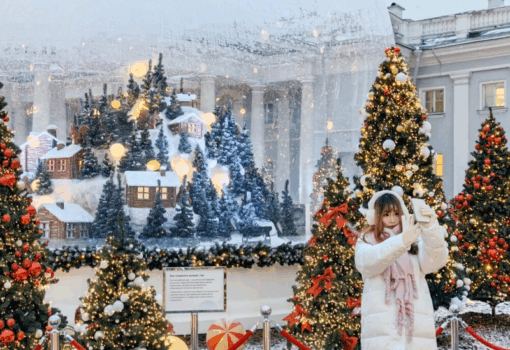 Новый год, склиф, украшения, Фото Василия Кузьмичёнка / агентство «Москва»