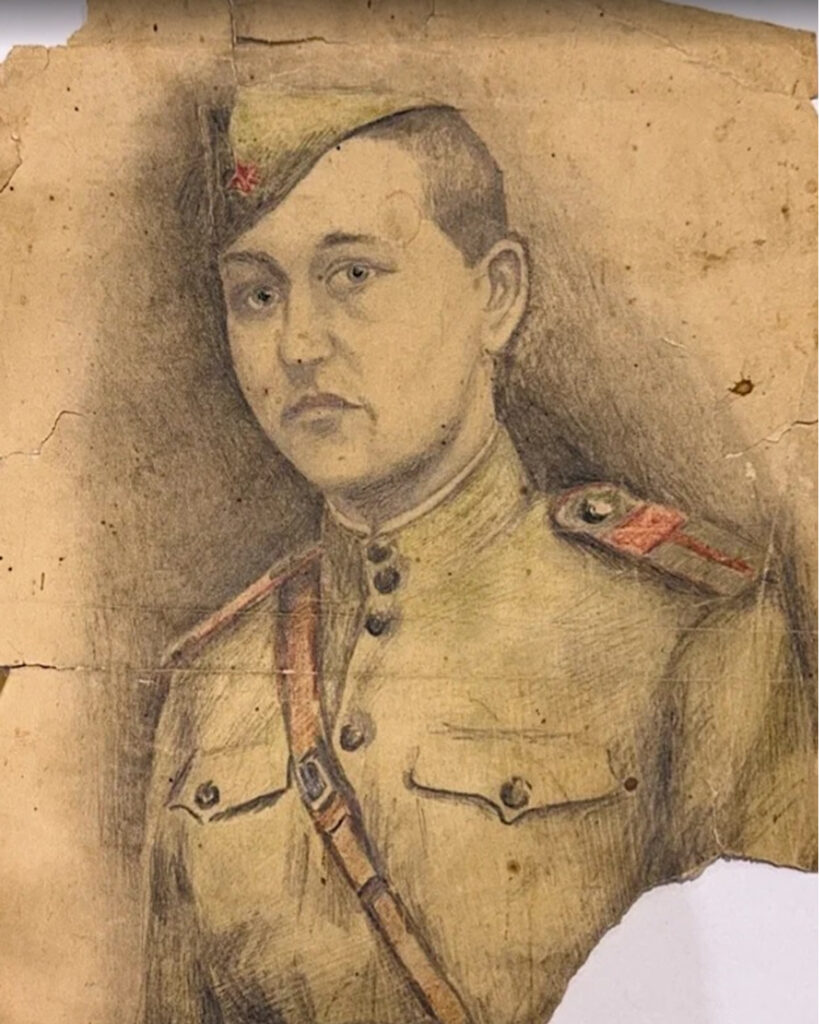 Анатолий Яценко (рисунок фронтового художника). После освобождения Украины ушел на фронт в рядах Советской армии.