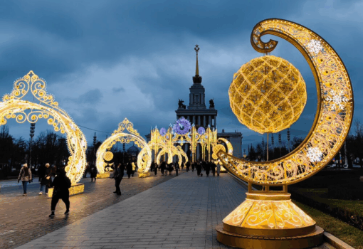 декабрь, вднх, украшения, Фото Василия Кузьмичёнка / агентство «Москва»