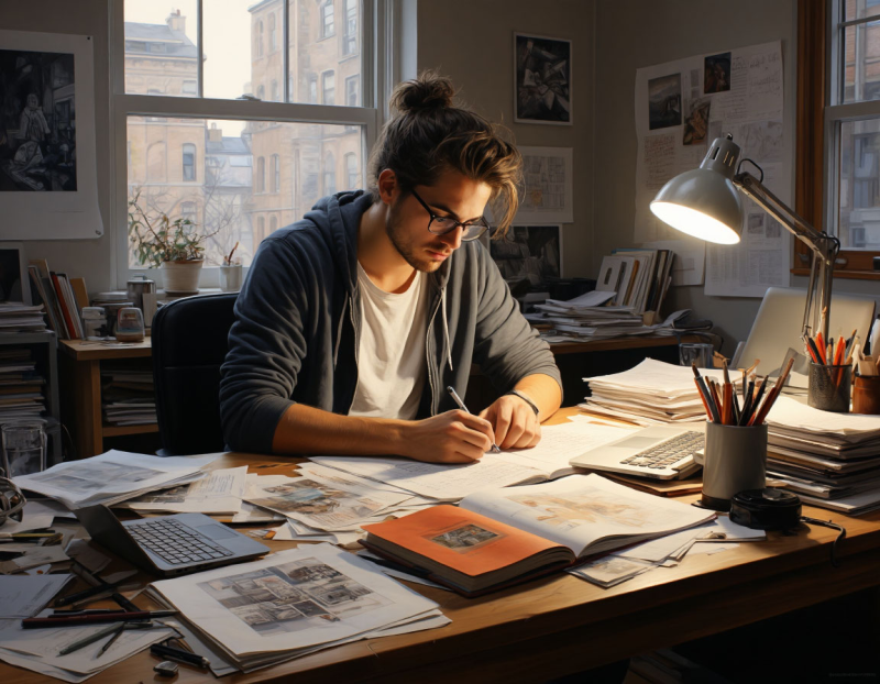 самозанятый, Иллюстрация нейросети Alice AI