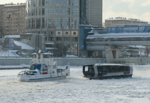 зима, мороз, река, кораблики, Фото Василия Кузьмичёнка / агентство «Москва»